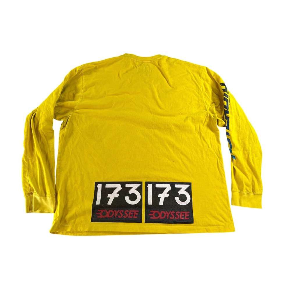 Billionaire Boys Club Asteroid Racing Shirt Mens XXXL Yellow Long Sleeve Graphic - Picture 2 of 14